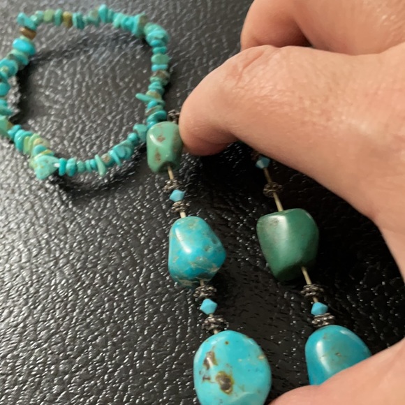 Set of 3 turquoise colored bracelets - Picture 5 of 5